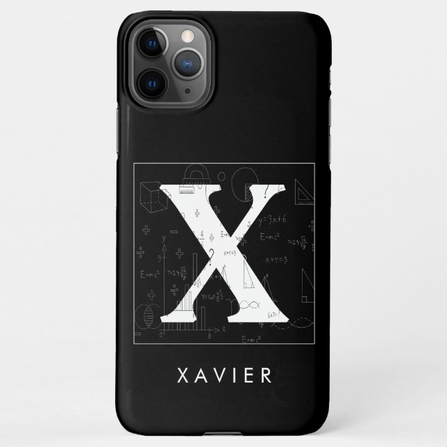 Math Monogram - Xavier iPhone Case (Back)