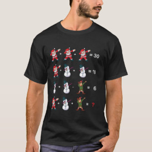 Math Nerd Funny Christmas Math Teacher Puzzle Chal T-Shirt