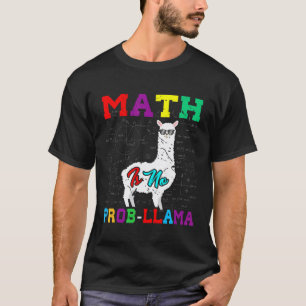 Math Nerd Llama Animal Lover Idea Math T-Shirt