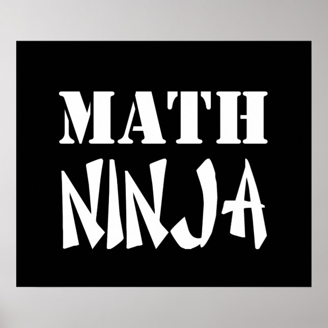 Math Ninja Poster (Front)