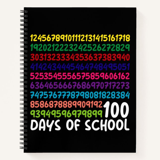 Math Numbers 100th Day of School Teacher Kids  Notebook (Front)