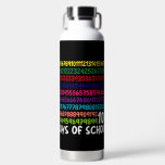Math Numbers 100th Day of School Teacher Kids  Water Bottle<br><div class="desc">100th Day of School Teacher Kids 100 Days Math Numbers T-Shirt</div>