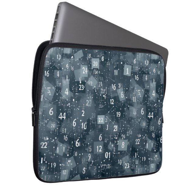 Math Numbers Abstract Laptop Sleeve (Front Right)