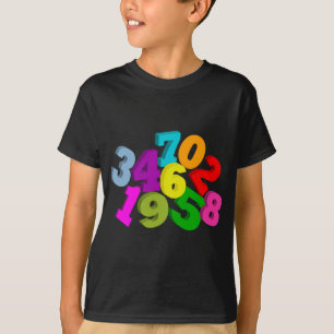 math numbers in colour T-Shirt