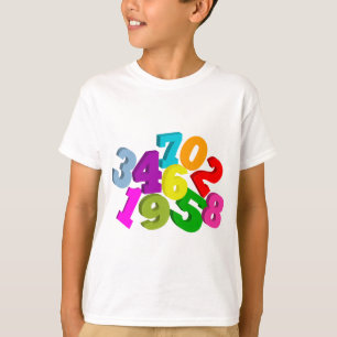 math numbers in colour T-Shirt
