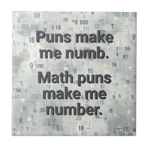 Math Numbers Pun Personalise Tile