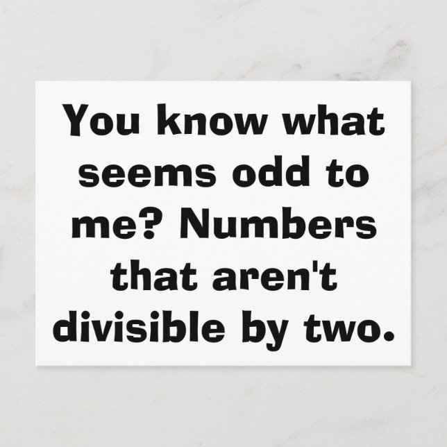 Math Odd Postcards (Front)