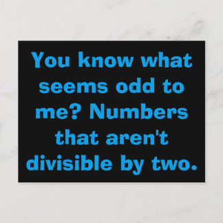 Math Odd Postcards