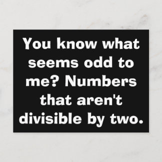 Math Odd Postcards