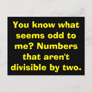 Math Odd Postcards