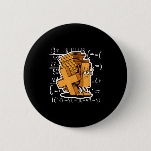 Math Overload Funny Equation Cartoon  6 Cm Round Badge