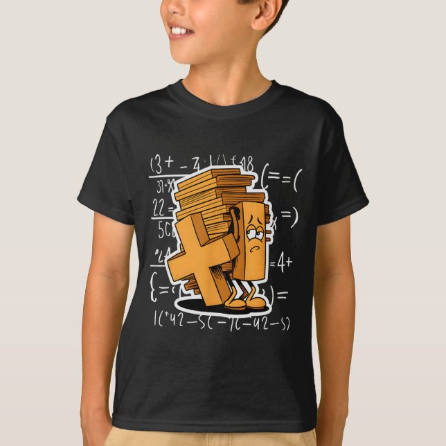 Math Overload Funny Equation Cartoon  T-Shirt (Front)