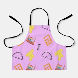 Math pattern on pink apron