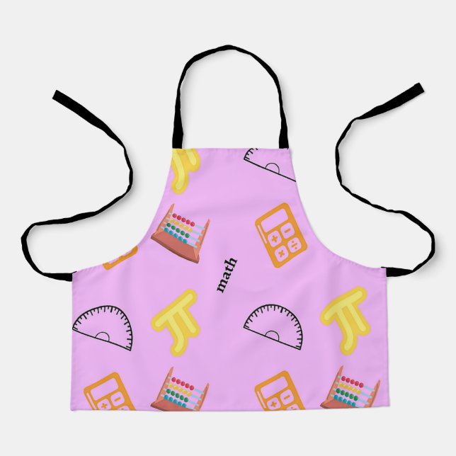 Math pattern on pink apron (Front)