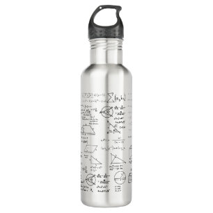 math pattern science school sketch drawing geek ma 710 ml water bottle