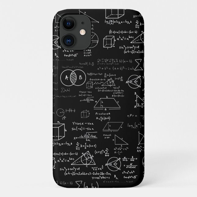 math pattern science school sketch drawing geek ma Case-Mate iPhone case (Back)
