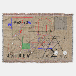Math Physics Science Equation Personalised Throw Blanket