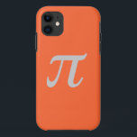 Math Pi iPhone 5 Case<br><div class="desc">Orange background with a large light grey letter Pi on it. You can customise the background colour of the case as well as the background colour of pi.</div>