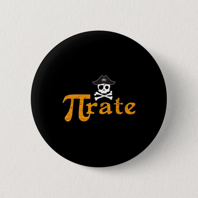 Math Pirate Happy Pi Day  6 Cm Round Badge (Front)