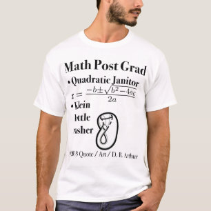 ► Math Post Grad Quadratic Equation & Klein Bottle T-Shirt