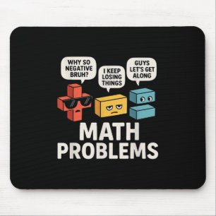 Math Problems Symbols Funny Teacher Back To School Mouse Mat