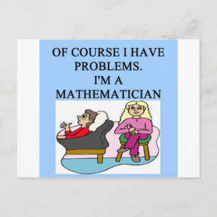 MATH psychology joke Postcard