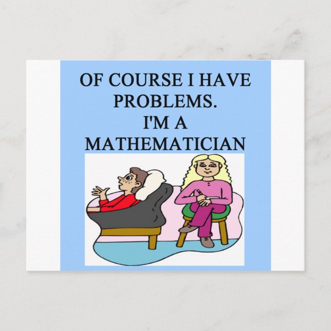 MATH psychology joke Postcard (Front)