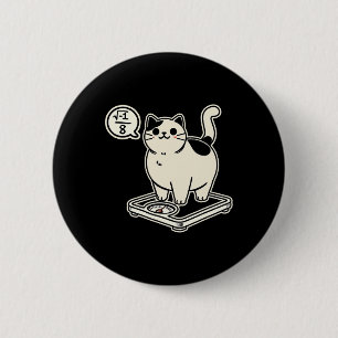 Math Pun Cat i Overate I Over 8 Funny Math Teacher 6 Cm Round Badge