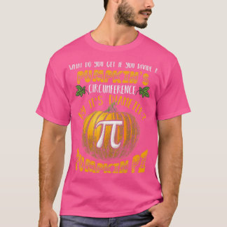 Math Pun Pumpkin Pi Funny Halloween Costume T-Shirt