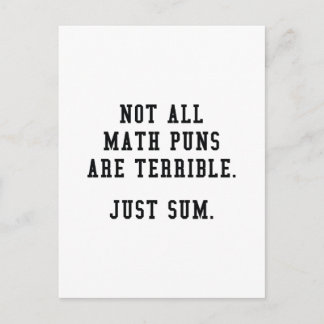 Math Puns Postcard