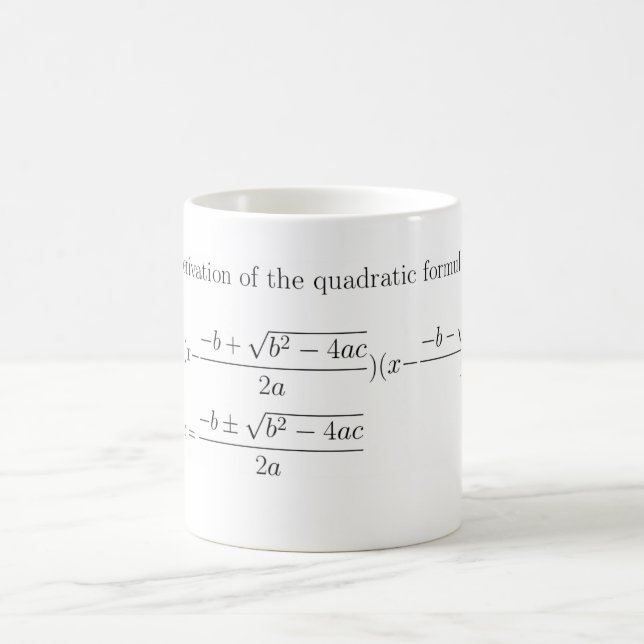 Math quadratic formula mug (Center)