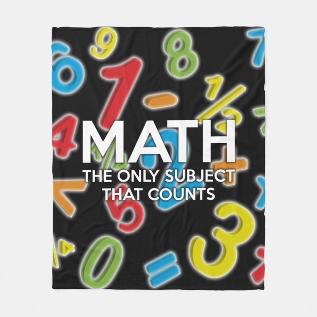 Math Quote Cool Modern Funny Saying Fleece Blanket (Front)