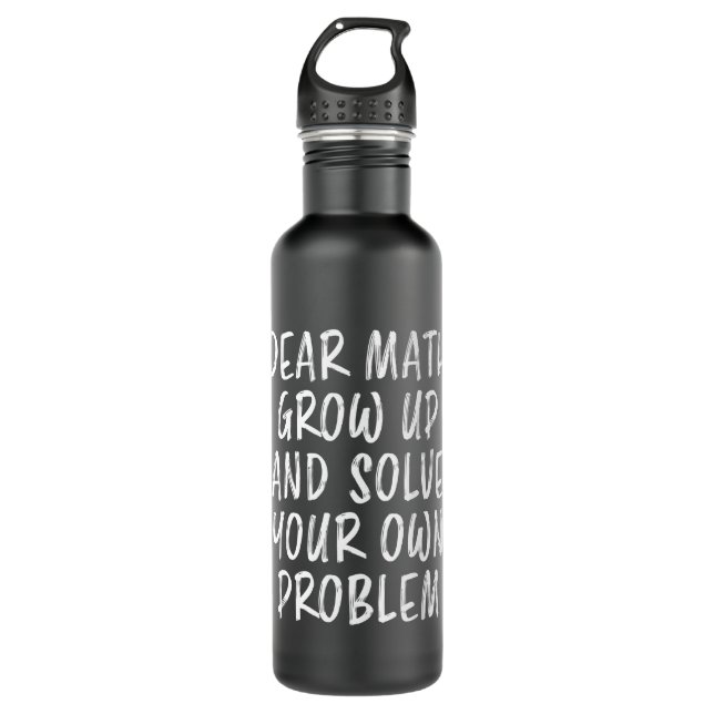 Math Quote Funny Geek Teacher Nerd Student Gift 710 Ml Water Bottle (Front)
