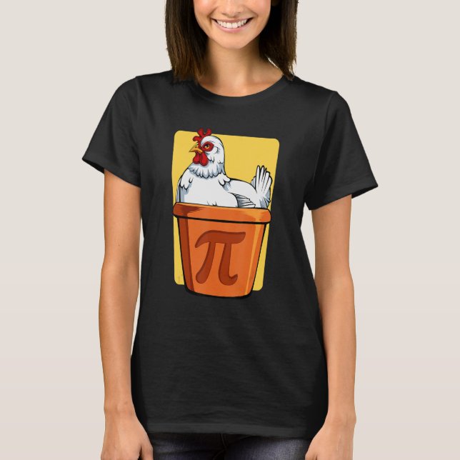 Math Quote Mathematics Nerd Pot Algebra Chicken Hu T-Shirt (Front)