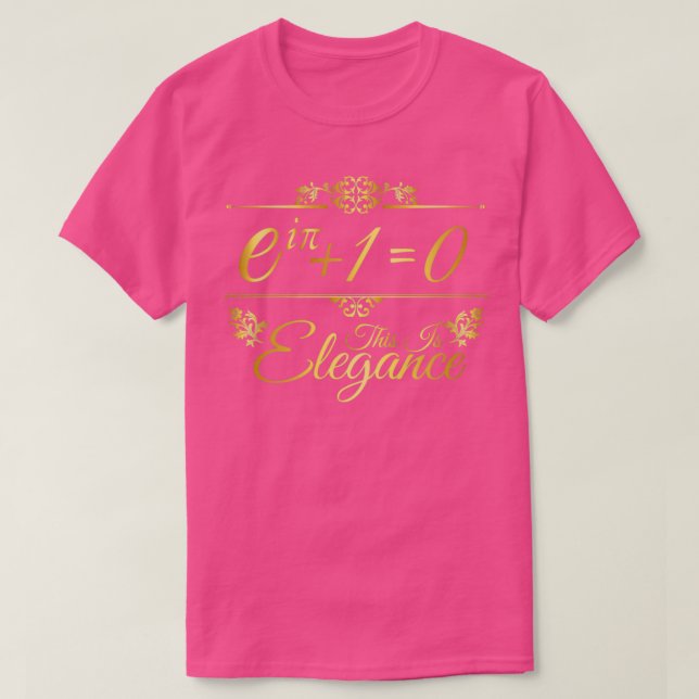 Math quotmost beautiful equation in mathematicsquo T-Shirt (Design Front)