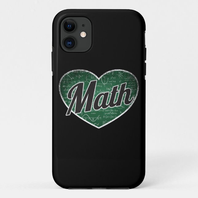 Math Retro Heart Blackboard Love Case-Mate iPhone Case (Back)