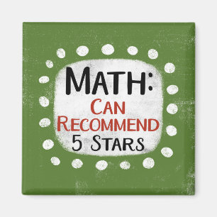 Math Review 5 Stars Refrigerator Magnet