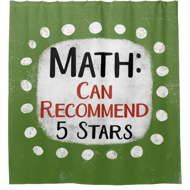 Math Review 5 Stars Shower Curtain (Front)