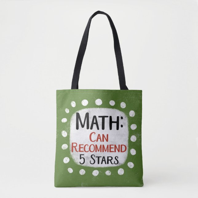 Math Review 5 Stars Tote Bag (Front)