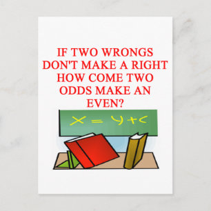 MATH riddle Postcard