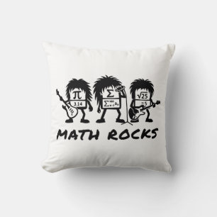 Math Rocks Academic Rock Band Humor Cushion