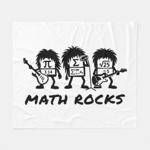 Math Rocks Academic Rock Band Humor Fleece Blanket