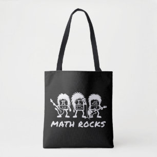 Math Rocks Academic Rock Band Humor Tote Bag