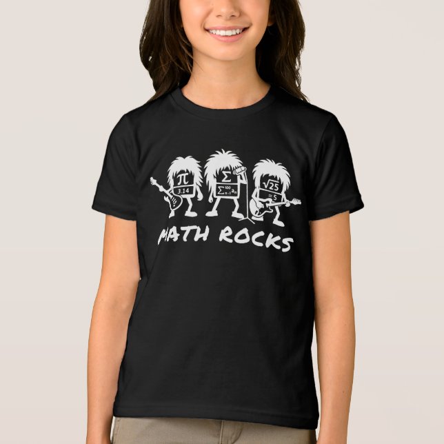 Math Rocks Academic Rock Band Humor Tri-Blend Shirt (Front)