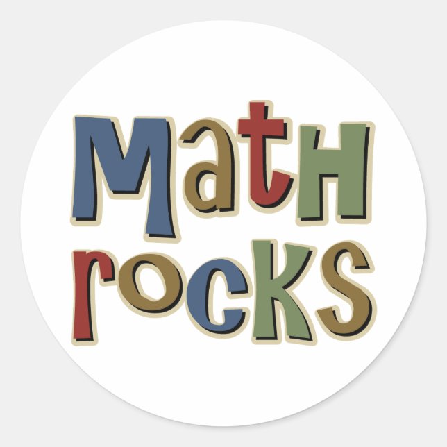 Math Rocks Classic Round Sticker (Front)
