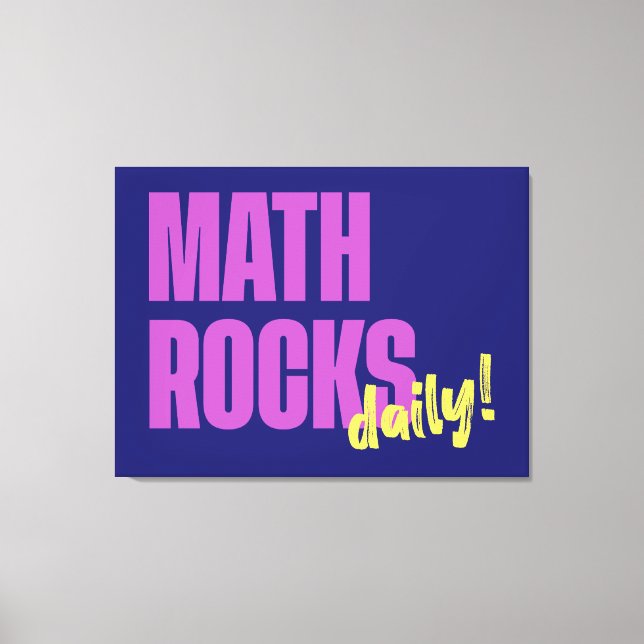 Math Rocks Daily Canvas Print (Front)