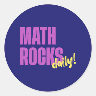 Math Rocks Daily Classic Round Sticker