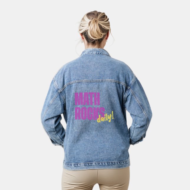 Math Rocks Daily! Cool Denim Jacket (Model)