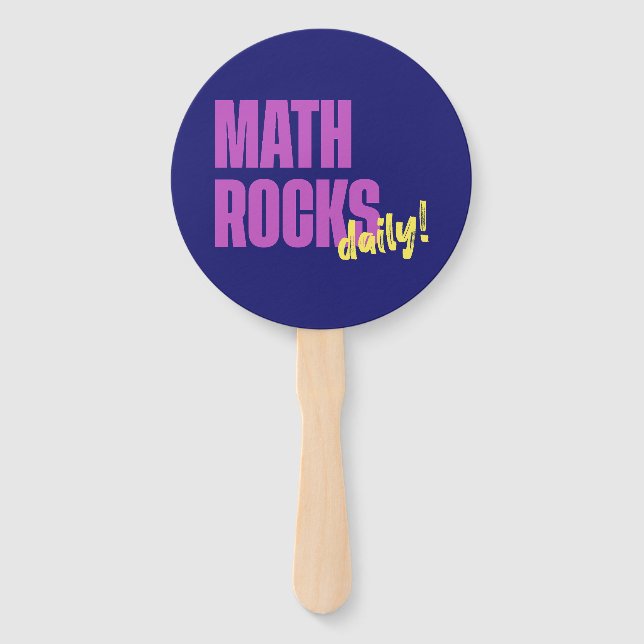 Math Rocks Daily Hand Fan (Front)
