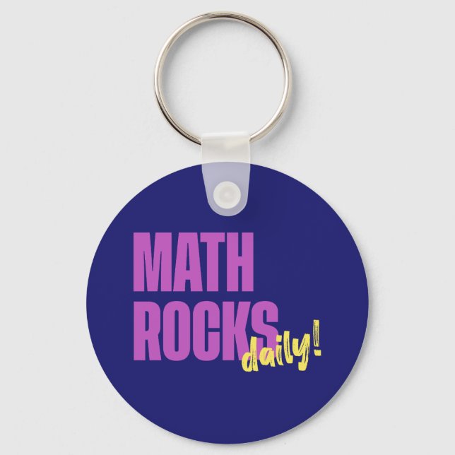 Math Rocks Daily Key Ring (Front)